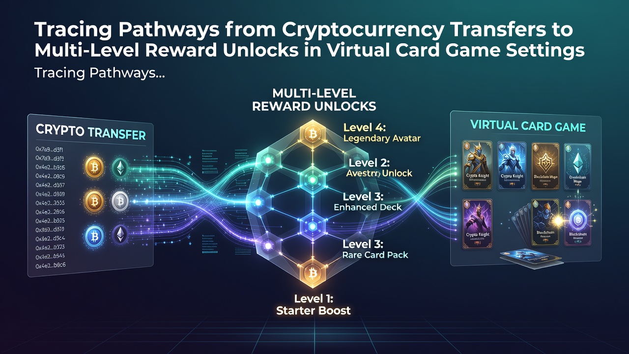 Blockchain-Transaktionen in virtuellen Kartenspielen mit gestaffelten Belohnungen